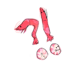 Shrimp covered sticker #11943523