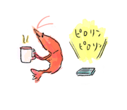 Shrimp covered sticker #11943547
