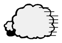 Sheep in the sky sticker #11944381
