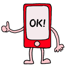 Colorful mobile phone's sticker #11945596