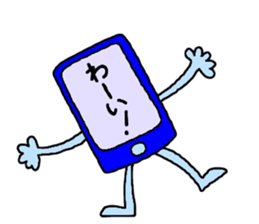 Colorful mobile phone's sticker #11945604