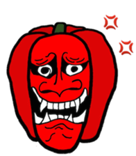 vegetable fruit face sticker #11948284