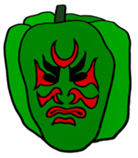 vegetable fruit face sticker #11948307