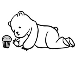 fat white bear sticker #11949670