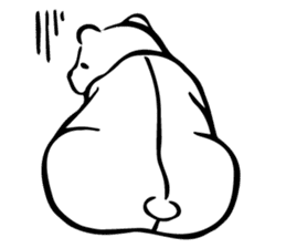 fat white bear sticker #11949675
