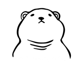 fat white bear sticker #11949681