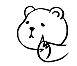 fat white bear sticker #11949682