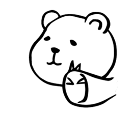 fat white bear sticker #11949683