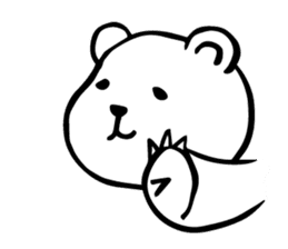 fat white bear sticker #11949684