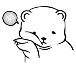 fat white bear sticker #11949687