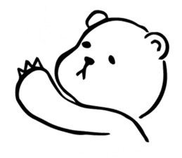 fat white bear sticker #11949699