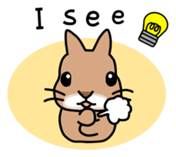 I'm a bunny named Mokotan (English) sticker #11950810