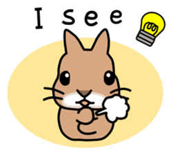 I'm a bunny named Mokotan (English) sticker #11950810