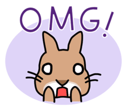 I'm a bunny named Mokotan (English) sticker #11950815