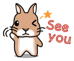 I'm a bunny named Mokotan (English) sticker #11950816