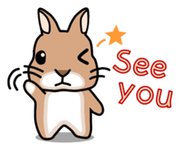 I'm a bunny named Mokotan (English) sticker #11950816