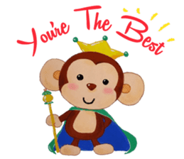 Smiling little monkey sticker #11950871