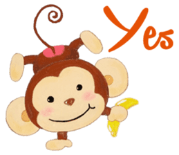 Smiling little monkey sticker #11950888
