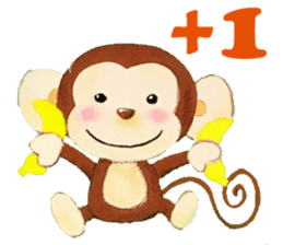 Smiling little monkey sticker #11950894