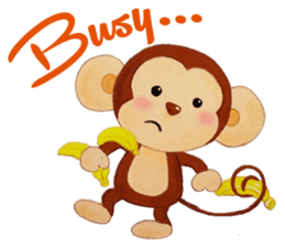 Smiling little monkey sticker #11950896