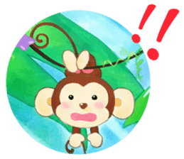 Smiling little monkey sticker #11950900