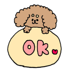 cute toy poodle life sticker #11951473