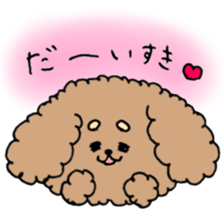 cute toy poodle life sticker #11951488