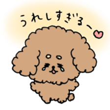 cute toy poodle life sticker #11951489