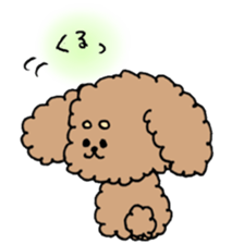 cute toy poodle life sticker #11951498