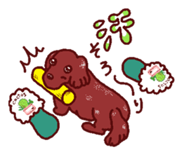 The playful best dog sticker #11952923