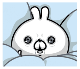 Rabbit buried in a cushion sticker #11953932