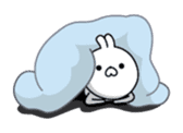 Rabbit buried in a cushion sticker #11953951
