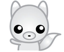 The Little White Fox sticker #11954206