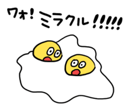 Raw eggs, sometimes, cooked. sticker #11954650