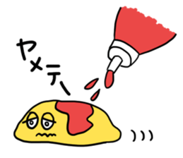 Raw eggs, sometimes, cooked. sticker #11954655