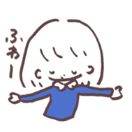 heart warming girl & rabbit 3 sticker #11955832