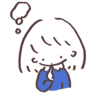 heart warming girl & rabbit 3 sticker #11955836