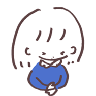 heart warming girl & rabbit 3 sticker #11955837