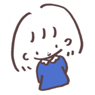 heart warming girl & rabbit 3 sticker #11955840