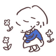 heart warming girl & rabbit 3 sticker #11955842