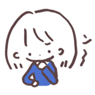 heart warming girl & rabbit 3 sticker #11955845