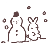 heart warming girl & rabbit 3 sticker #11955862