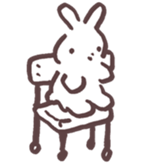 heart warming girl & rabbit 3 sticker #11955863