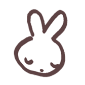 heart warming girl & rabbit 3 sticker #11955864