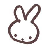 heart warming girl & rabbit 3 sticker #11955865