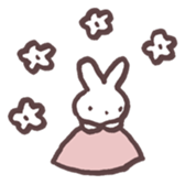 heart warming girl & rabbit 3 sticker #11955868