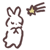 heart warming girl & rabbit 3 sticker #11955869