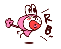 Pink Frog love Silly Wolf 'RBBR~' sticker #11958110