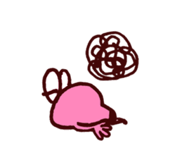 Pink Frog love Silly Wolf 'RBBR~' sticker #11958120