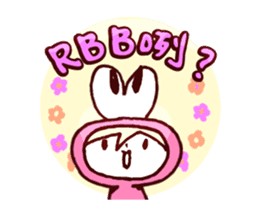Pink Frog love Silly Wolf 'RBBR~' sticker #11958121